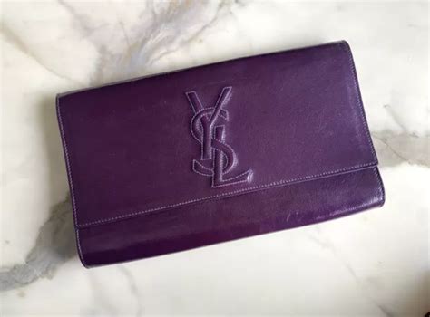 Pochette en cuir belle de jour Yves Saint Laurent Gris en Cuir